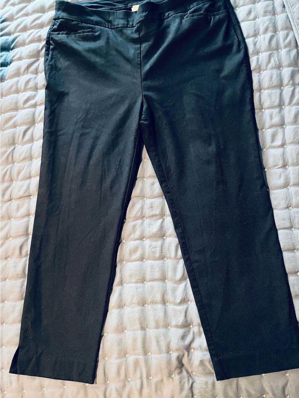 Chico's Navy Straight-Leg Ankle Pants